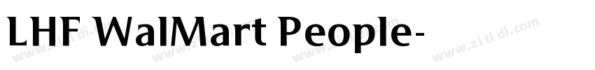 LHF WalMart People字体转换